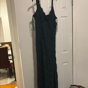 Elegant Green Lace Dress